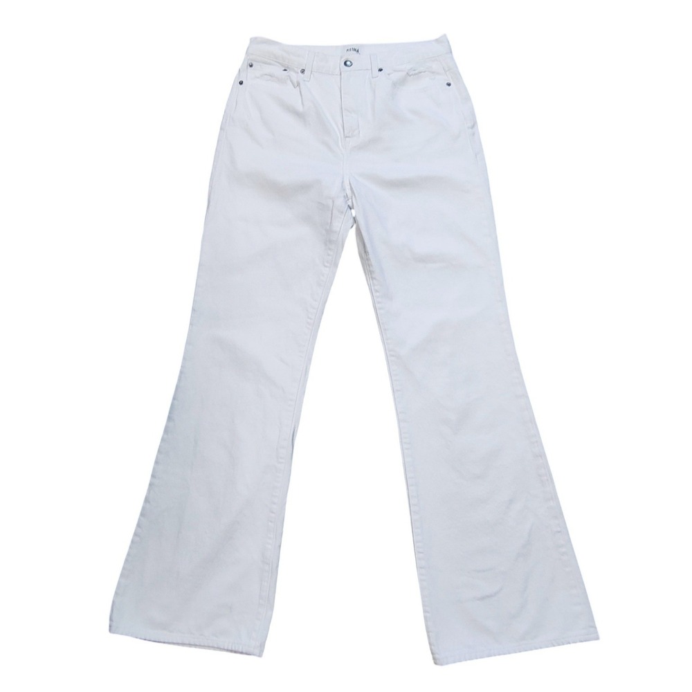 Pistola Stevie High Rise White Jeans Flare Denim Coastal Summer Pants Size 29
